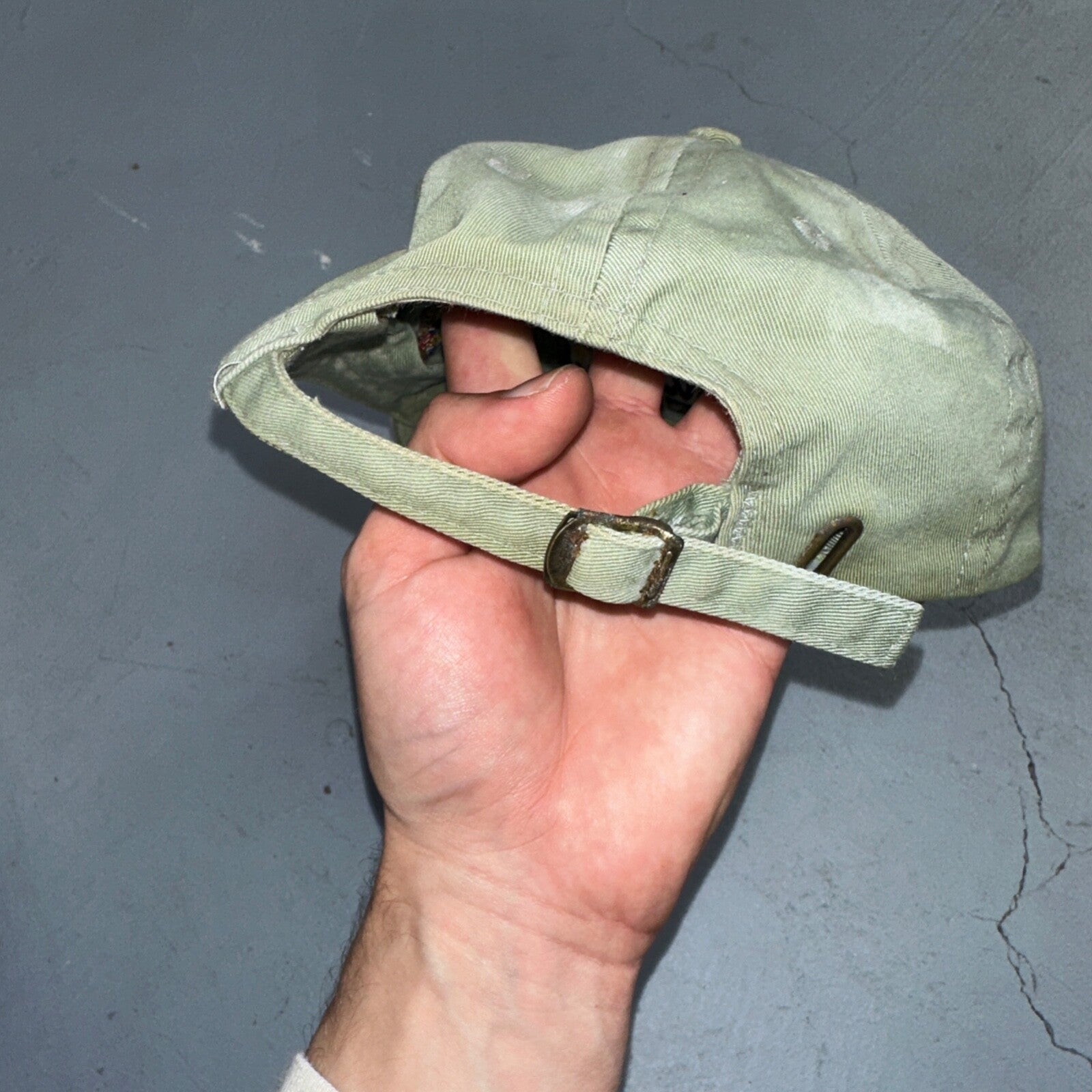 Catch The Spirit Snoopy VTG Hat Cap Snapback Green USGA Political Thrashed USED