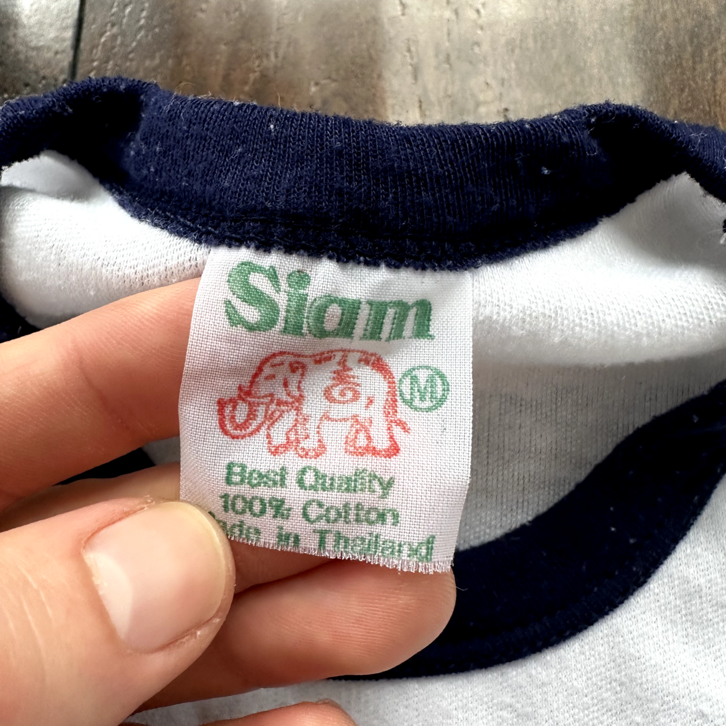 Bankok Thailand 80s Vintage T Shirt Medium Very Slim Ringer Sailing Travel Cool