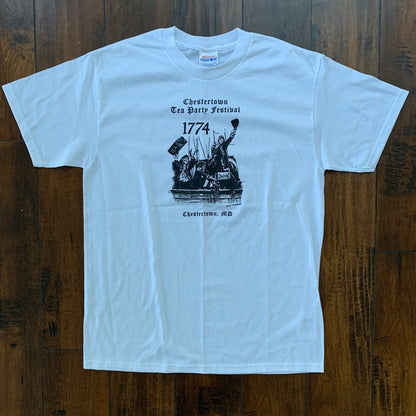 Founding Fathers 1774 Vintage T Shirt Maryland New York Tea Party Ship Pirate