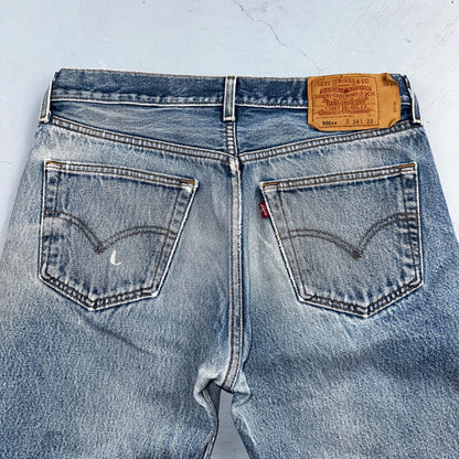 Levis 501 Vintage Y2K Mexico Straight Leg Jeans 34x33 90s Med Wash Act 32x29