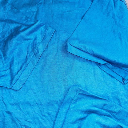Blank Blue Single Stitch 70s 80s VTG T Shirt Basic Essential Simple Every Day