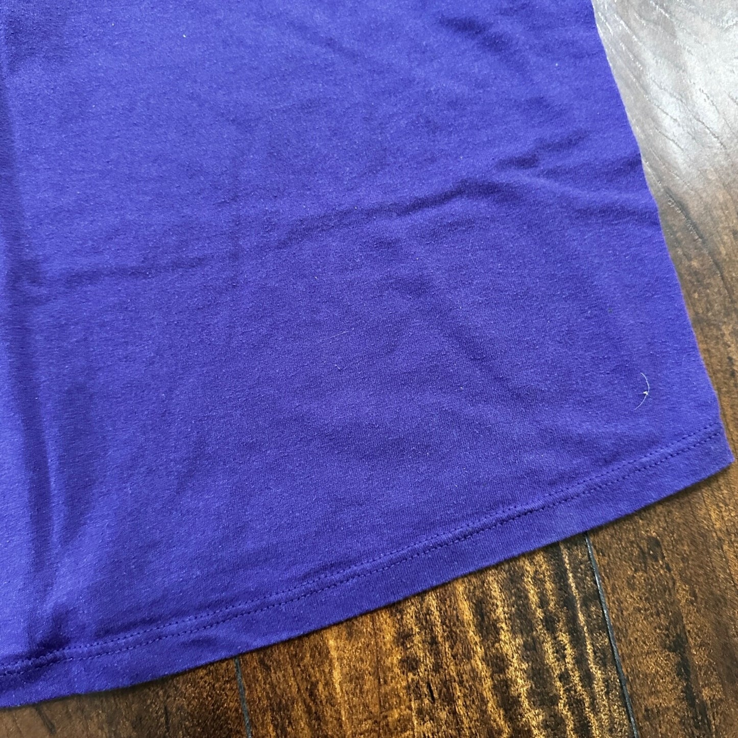 Russell Athletic USA Blank Purple VTG T Shirt 90s Single Stitch Sleeves Basic