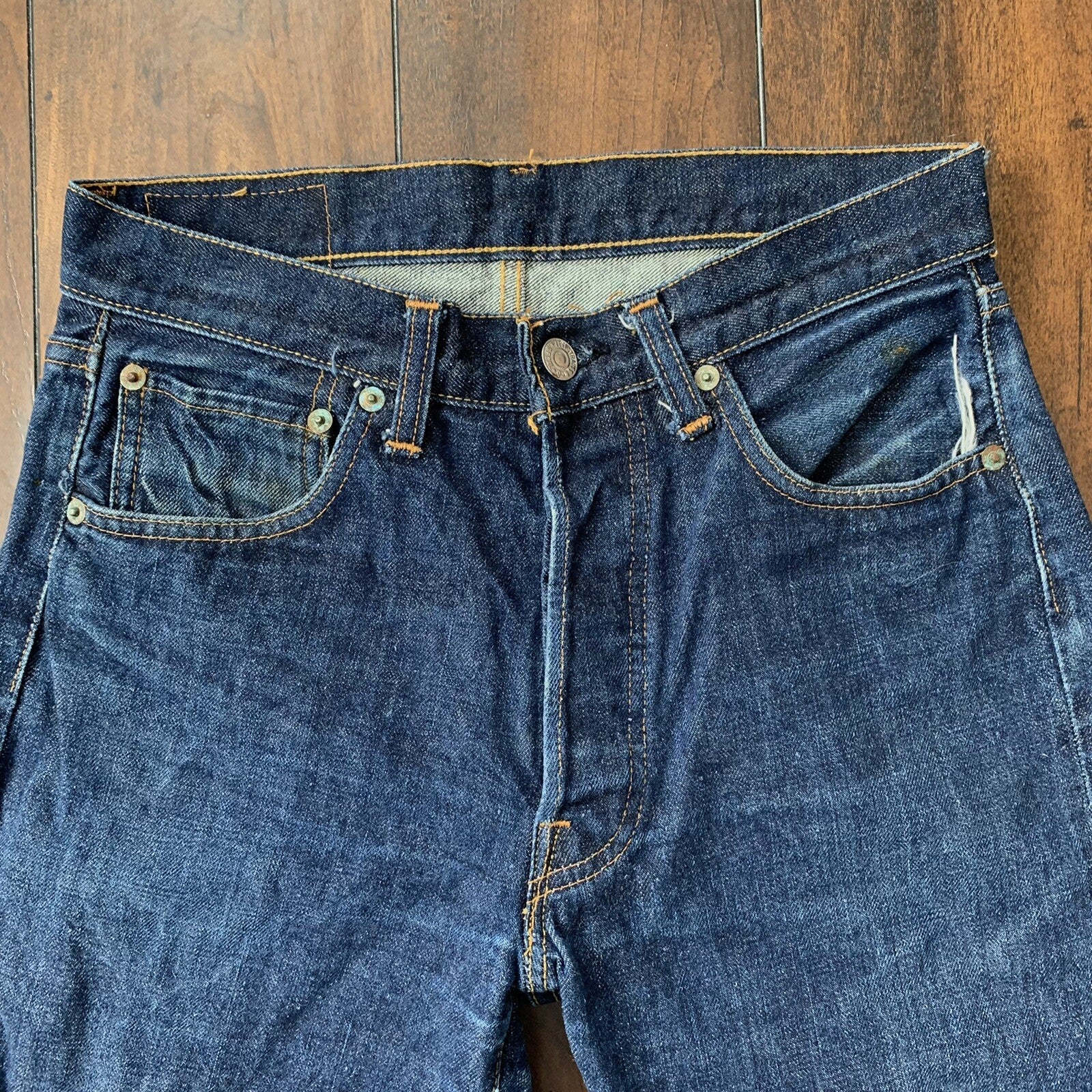 Levis 501 XX Big E Vintage 60s Redline Selvedge Denim Jeans DARK 29x34 Ac 27x30