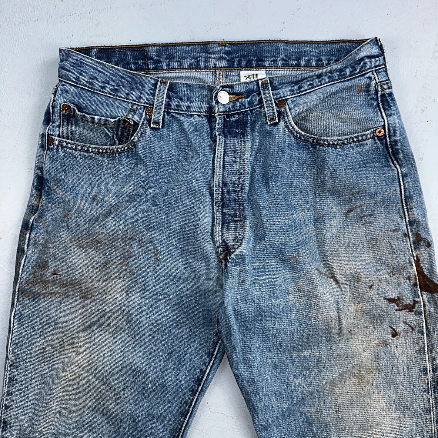 Levis 501 Vintage Y2K XX Straight Leg Jeans Blue Med Wash 34x30 Act 32x28