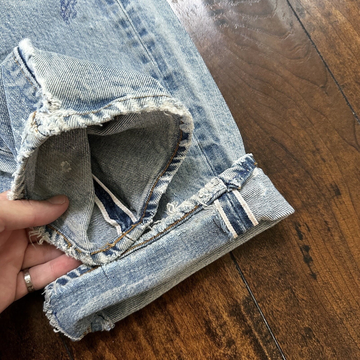 Levis Vintage 80s Redline Selvedge USA 501 XX Jeans 66 70s Light 30x36 Act 27x30