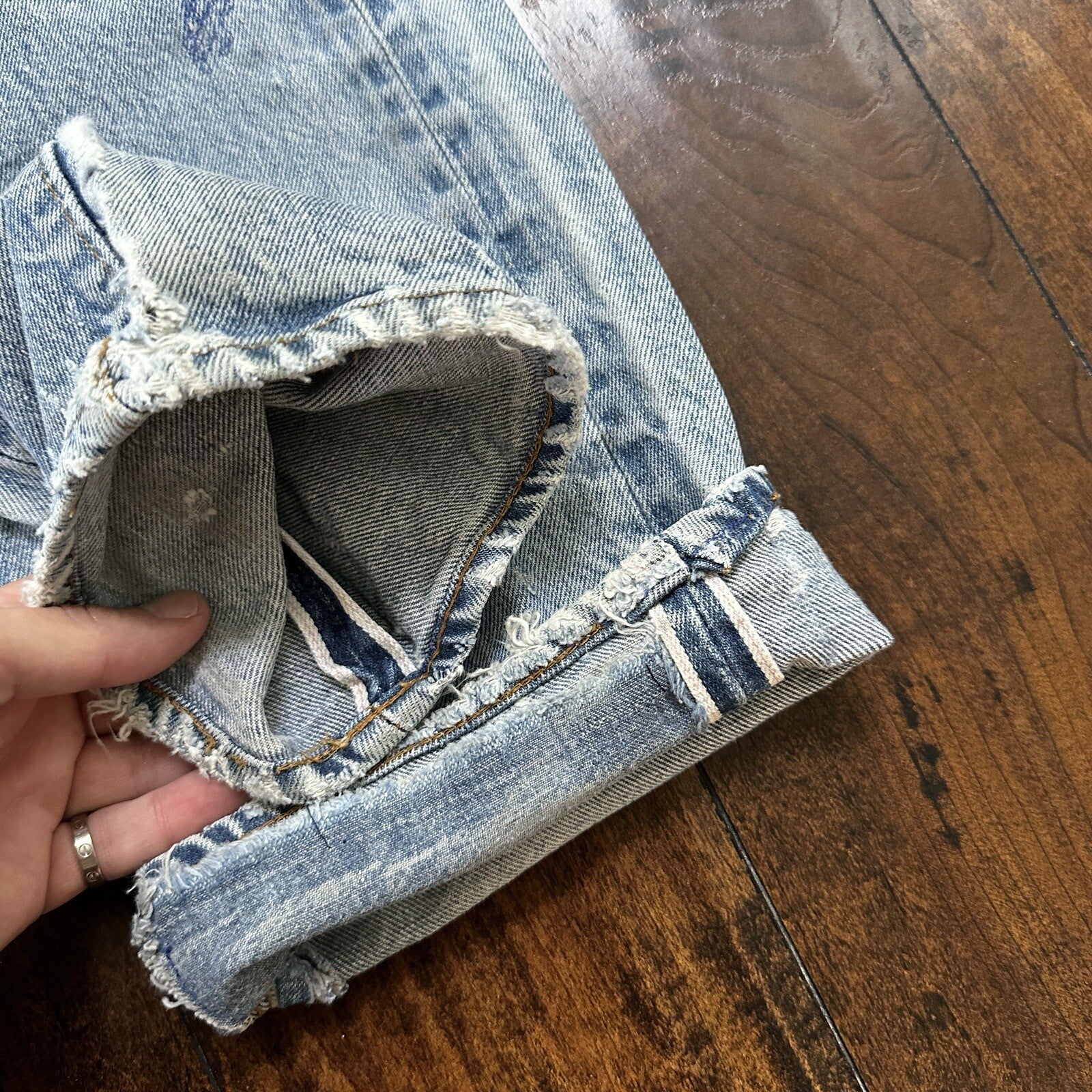 Levis Vintage 80s Redline Selvedge USA 501 XX Jeans 66 70s Light 30x36 Act 27x30