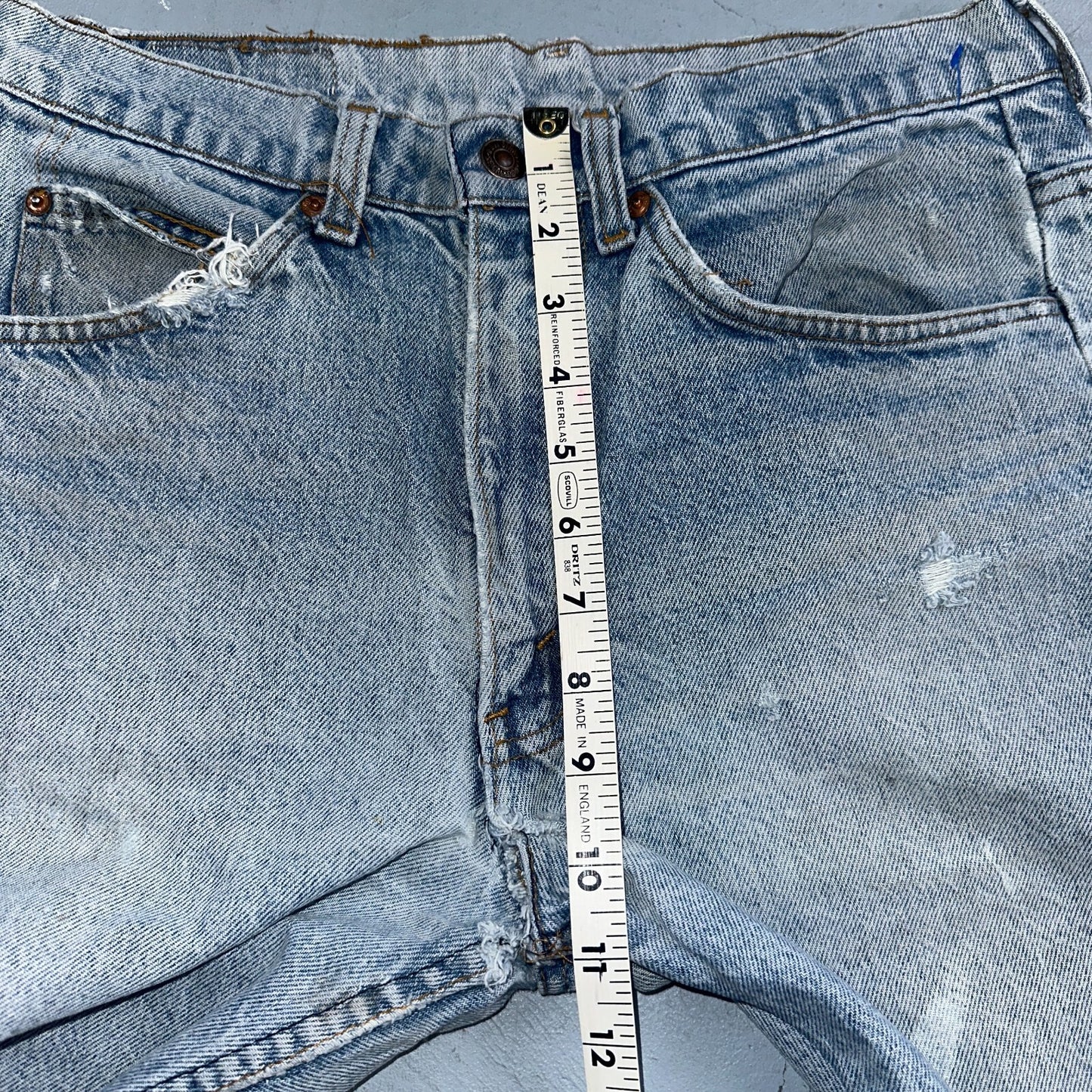 Levis 517 Vintage 80s USA Orange Tab Bootcut Flare Blue Jeans Talon Act 29x28