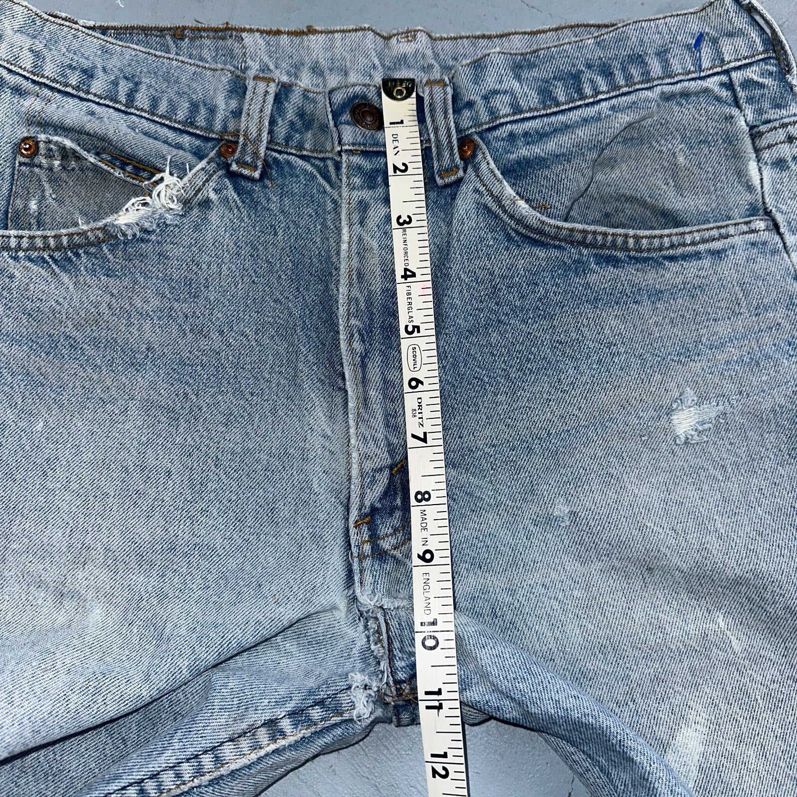 Levis 517 Vintage 80s USA Orange Tab Bootcut Flare Blue Jeans Talon Act 29x28