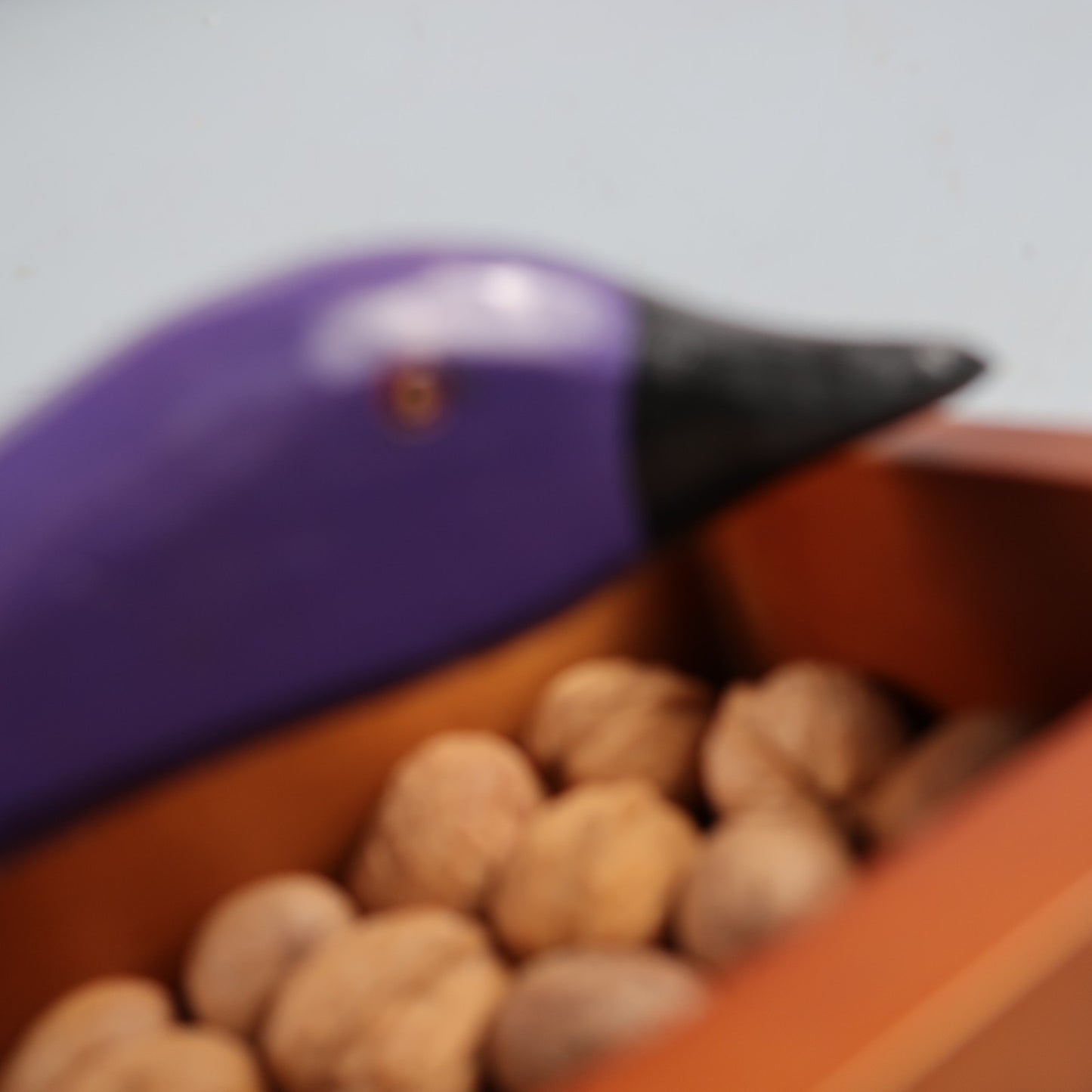 VTG Canadian Goose Duck Nut Cracker Bowl Wooden Shell Cracker Hand Painted Broke