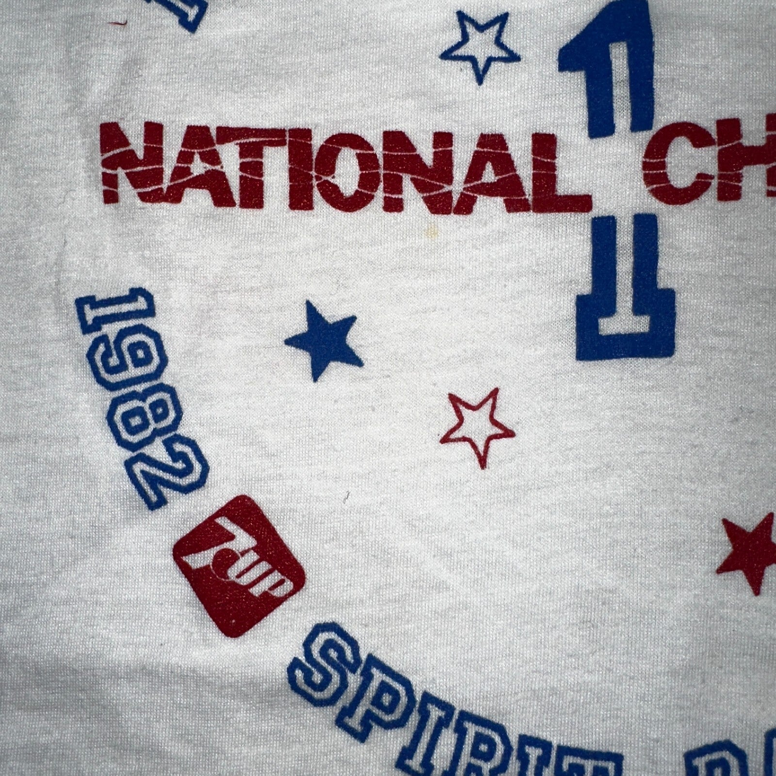 Champion McNary High School Oregon VTG T Shirt 7UP Soda Screen Stars Ringer 80s