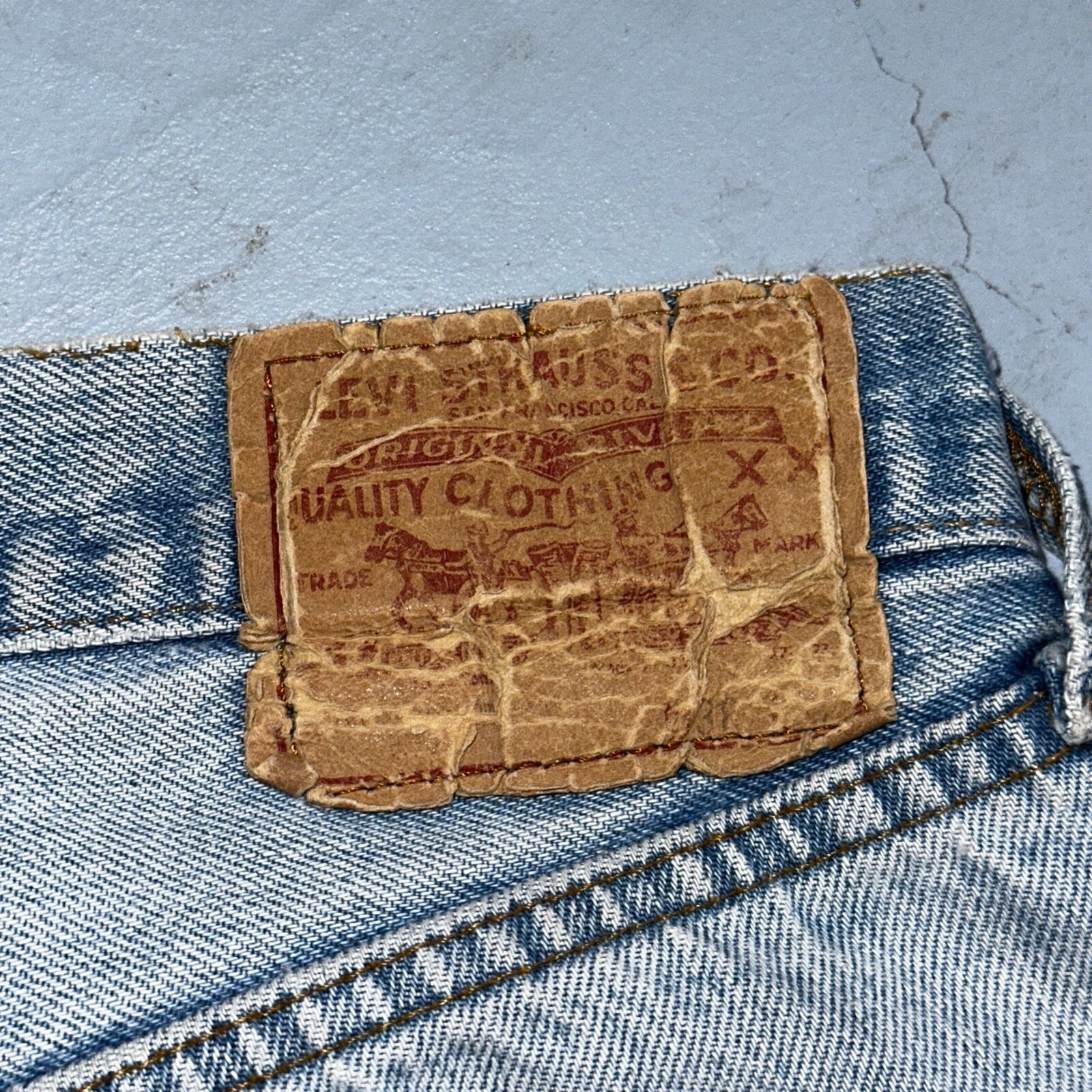 Levis 501 Vintage 80s Redline Selvedge USA XX Jeans Light Wash 38x32 Act 34x27