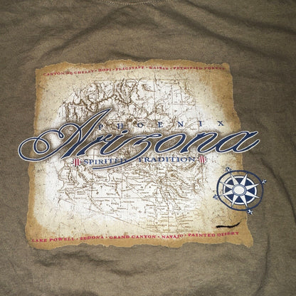 Arizona USA West Coast Vintage T Shirt Gildan Y2K Compass Travel Phoenix 2XL