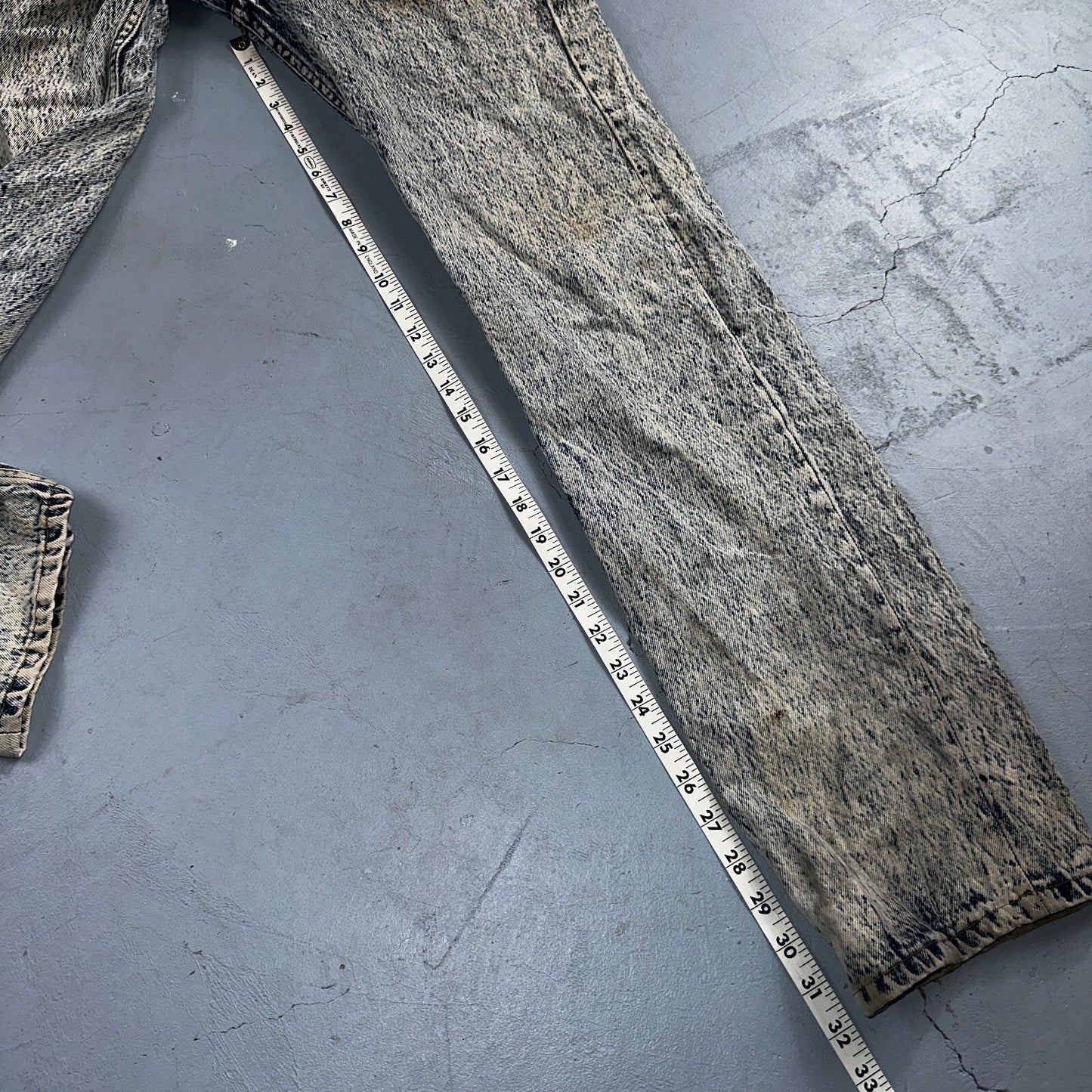Levis 501 Vintage 80s USA XX Straight Leg Jeans Blue Acid Wash 30x34 Act 28x32