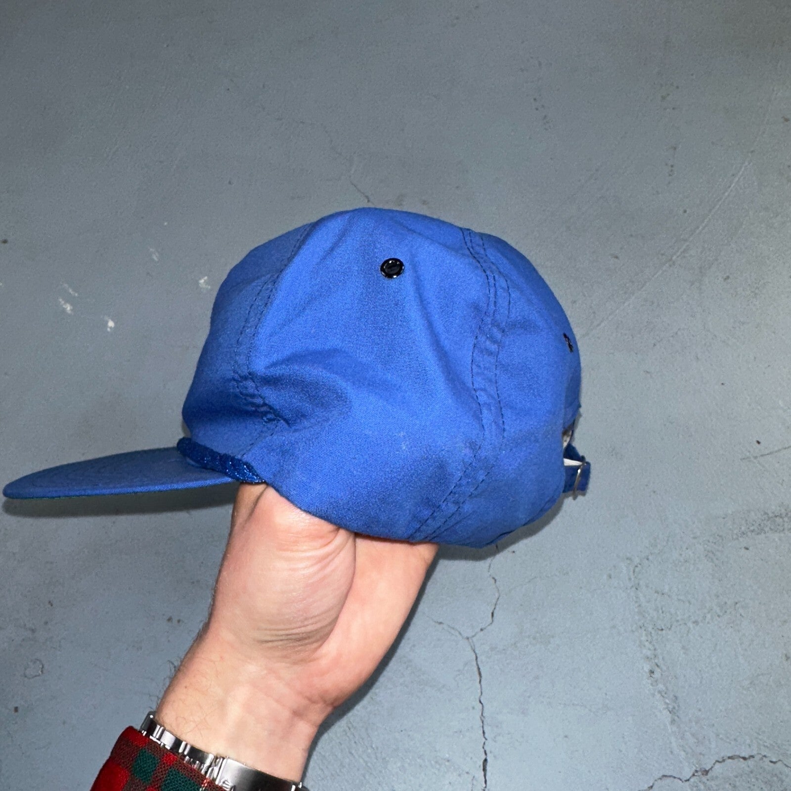 Disney Mickey Mouse Golf Vintage Blue Adjustable Hat Cap Made In The USA 80s