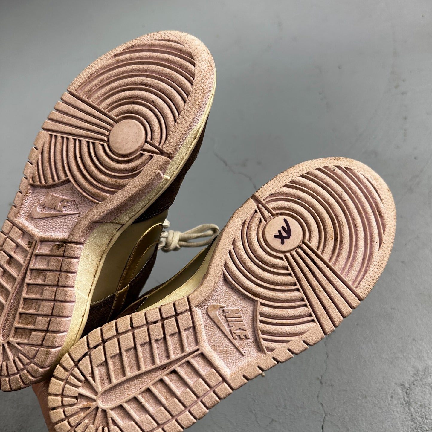 Nike Dunk Low 2007 GS Chino Metallic Gold Rare 309601-271 Brown Purple  5Y W 6.5