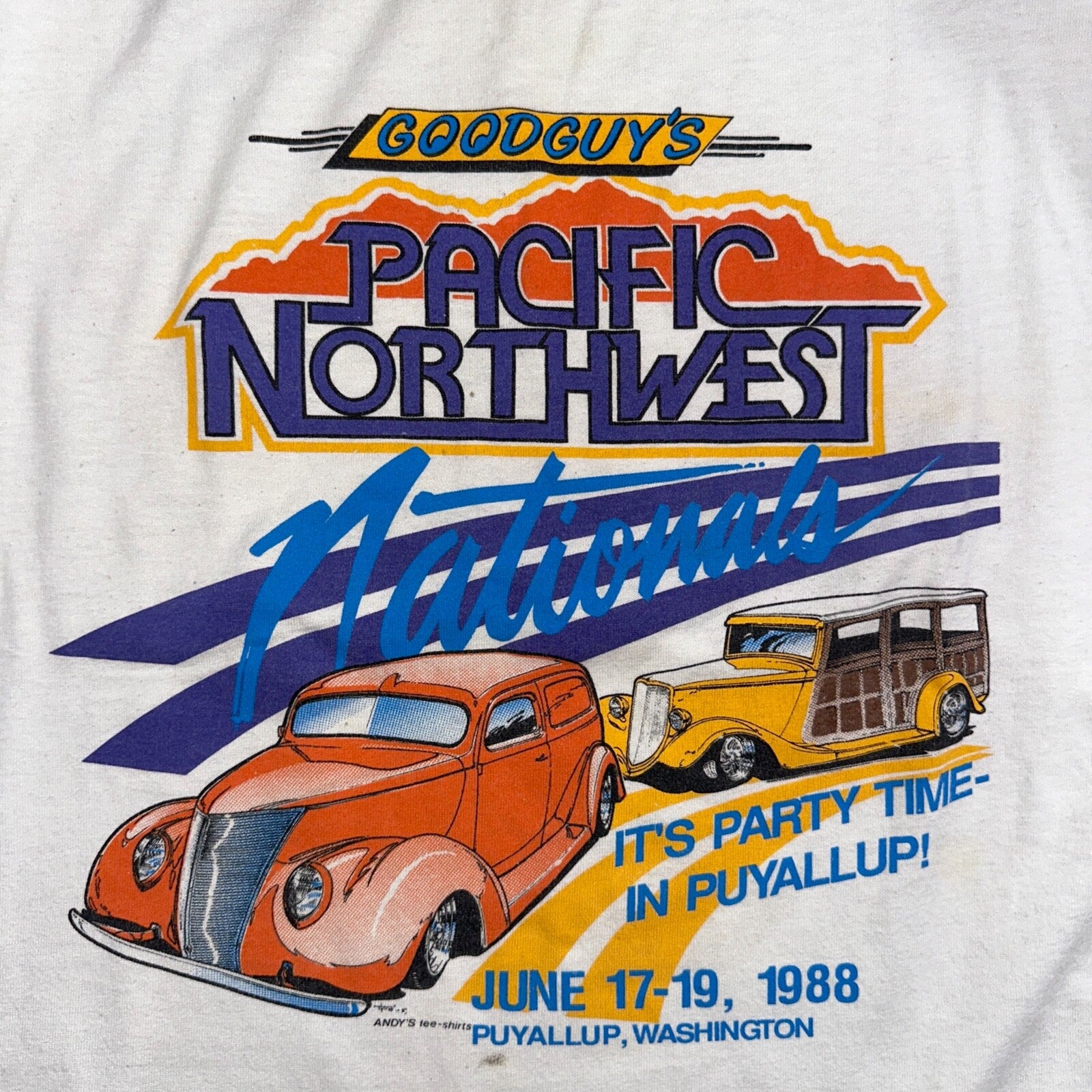 Goodguys Pacific Northwest VTG T Shirt Puyallup Washington June Hot Rods Oregon