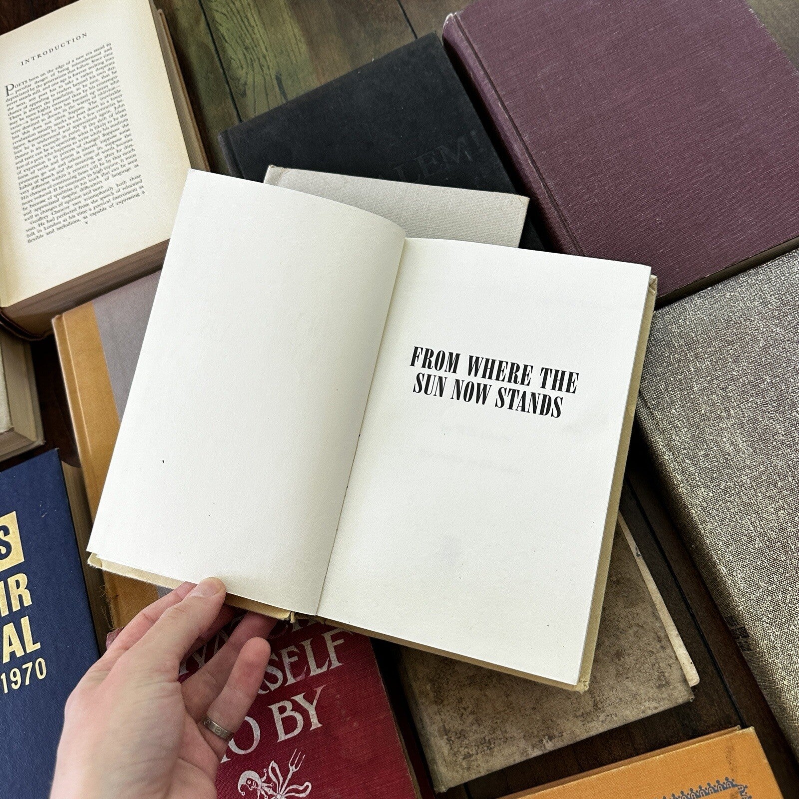Lot 18 Cool Old Vintage Antique Rare Hardcover Random Books Green Coffee Table