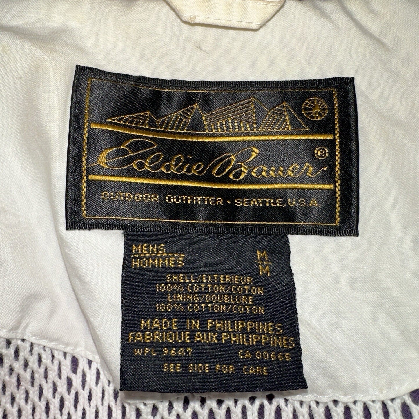 Vintage Eddie Bauer Bomber Jacket Men’s Medium Purple Jacket Wind Breaker