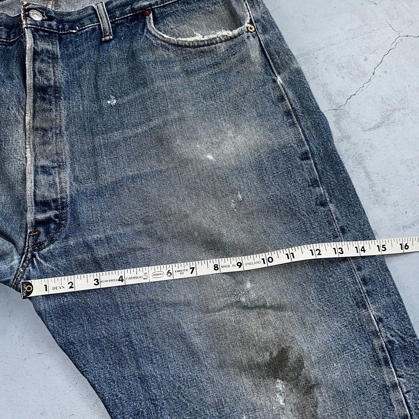 Levis 501 Vintage 70s SS Redline Selvedge USA XX Jeans Med Wash 48x30 Act 43x22