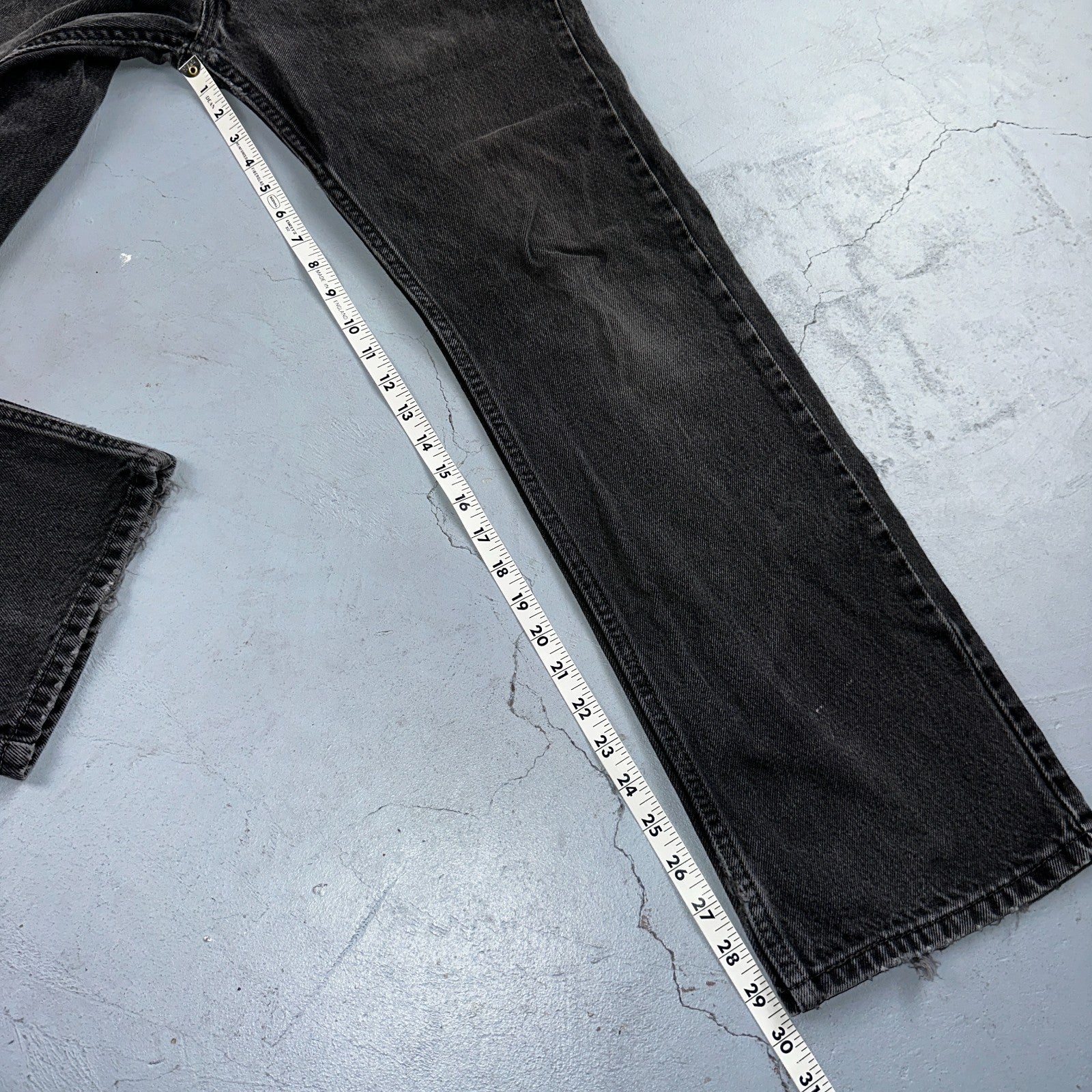 Levis 505 Vintage Y2K Straight Leg XX 2000s Jeans 32x30 Black Light Wash 31x29