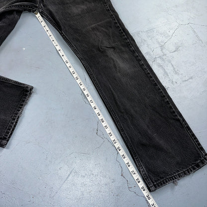 Levis 505 Vintage Y2K Straight Leg XX 2000s Jeans 32x30 Black Light Wash 31x29