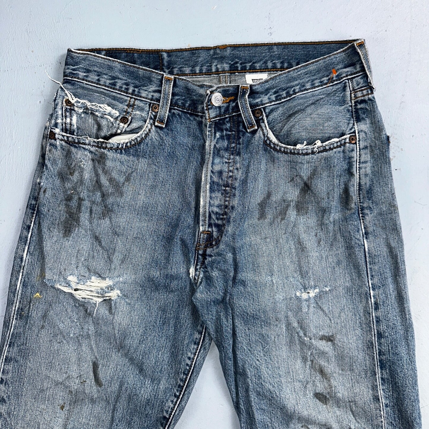 Levis 501 Vintage Y2K Mexico Straight Leg Jeans 31x32 90s Med Wash Act 30x30