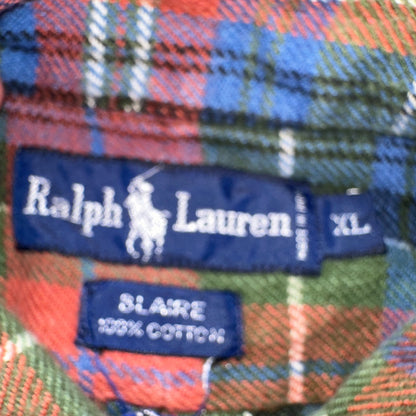 RALPH LAUREN Shirt Mens Size XL Button Up Plaid Long Sleeve Extra Large Blaire