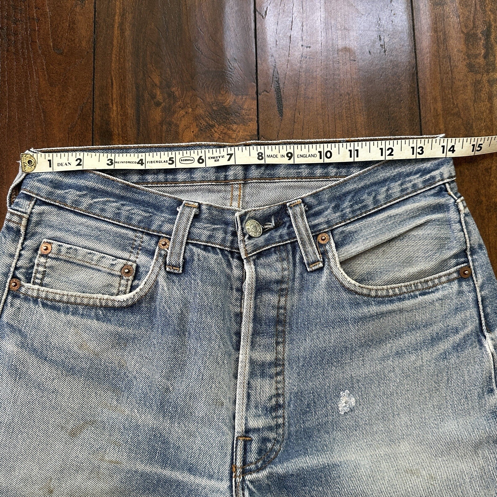 Levis Vintage 80s Redline Selvedge USA 501 XX Jeans 66 70s Light 30x33 Act 28x28