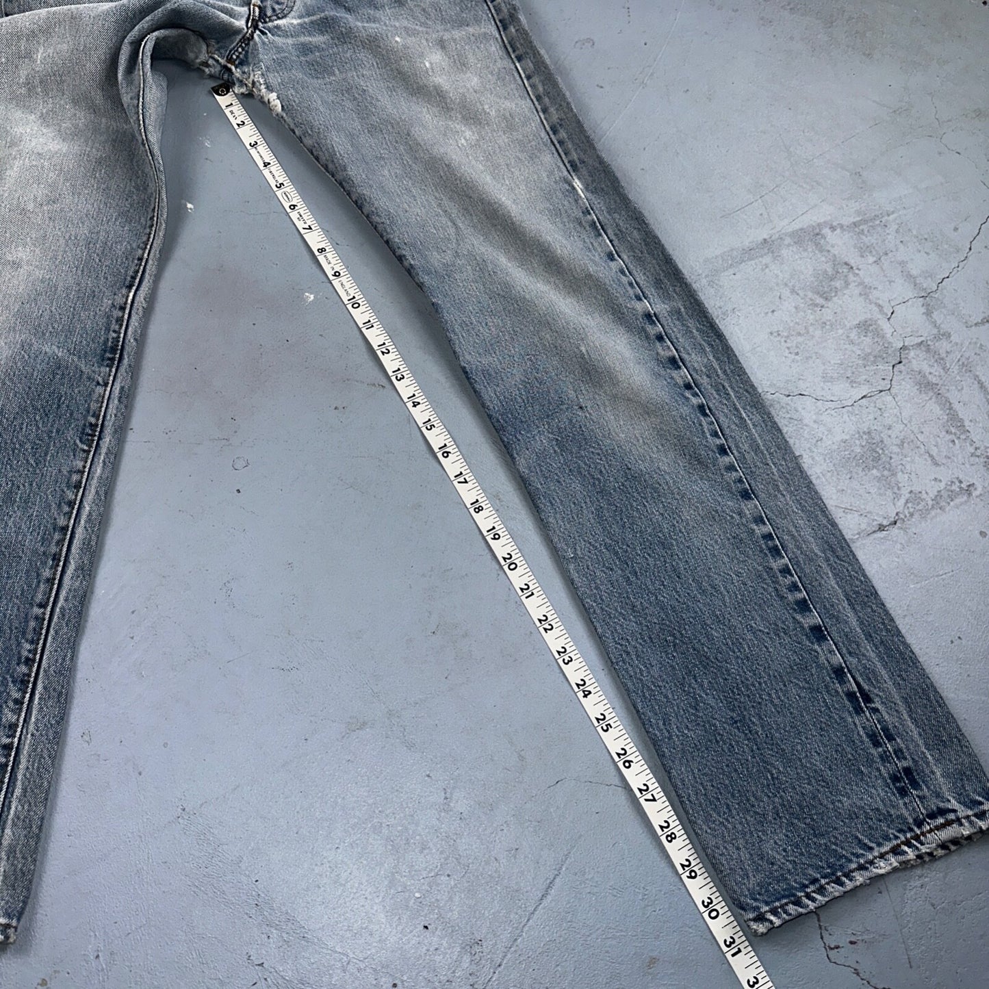 Levis 501 Vintage 80s Redline Selvedge USA XX Jeans Light Wash 66 Act 27x31