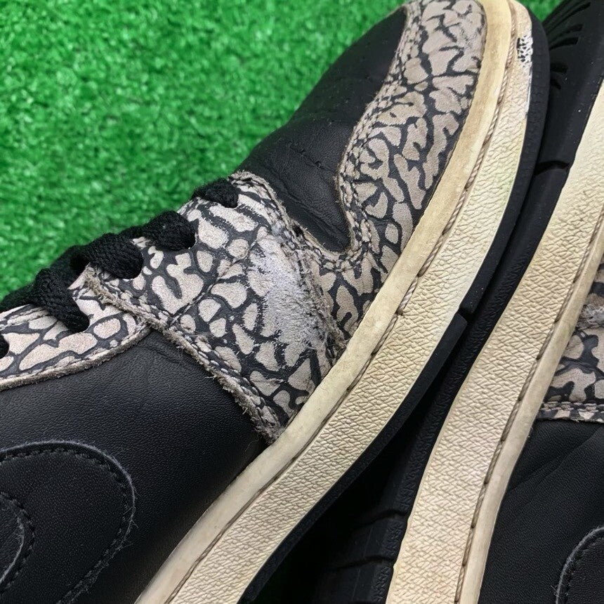 Nike Jordan 1 Retro High 839115-013 Black Cement Elephant Supreme 9 1985 Vintage