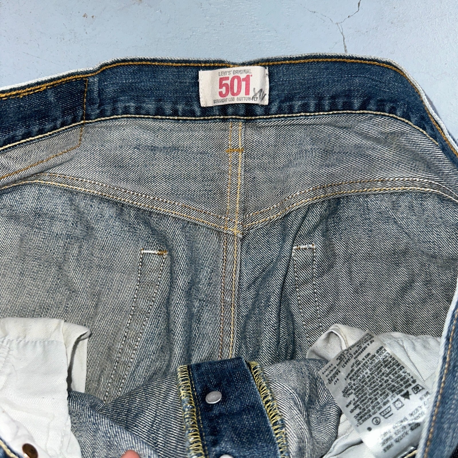Levis 501 Vintage Y2K XX Straight Leg Jeans Blue Med Wash 36x30 Act 35x29