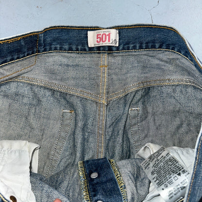 Levis 501 Vintage Y2K XX Straight Leg Jeans Blue Med Wash 36x30 Act 35x29
