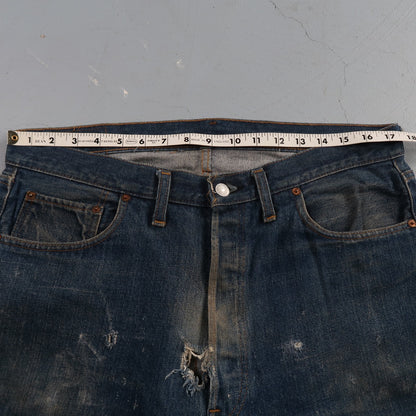 Levis 501 Vintage 70s SS Redline Selvedge USA XX Jeans Med Wash 38x32 Act 35x29