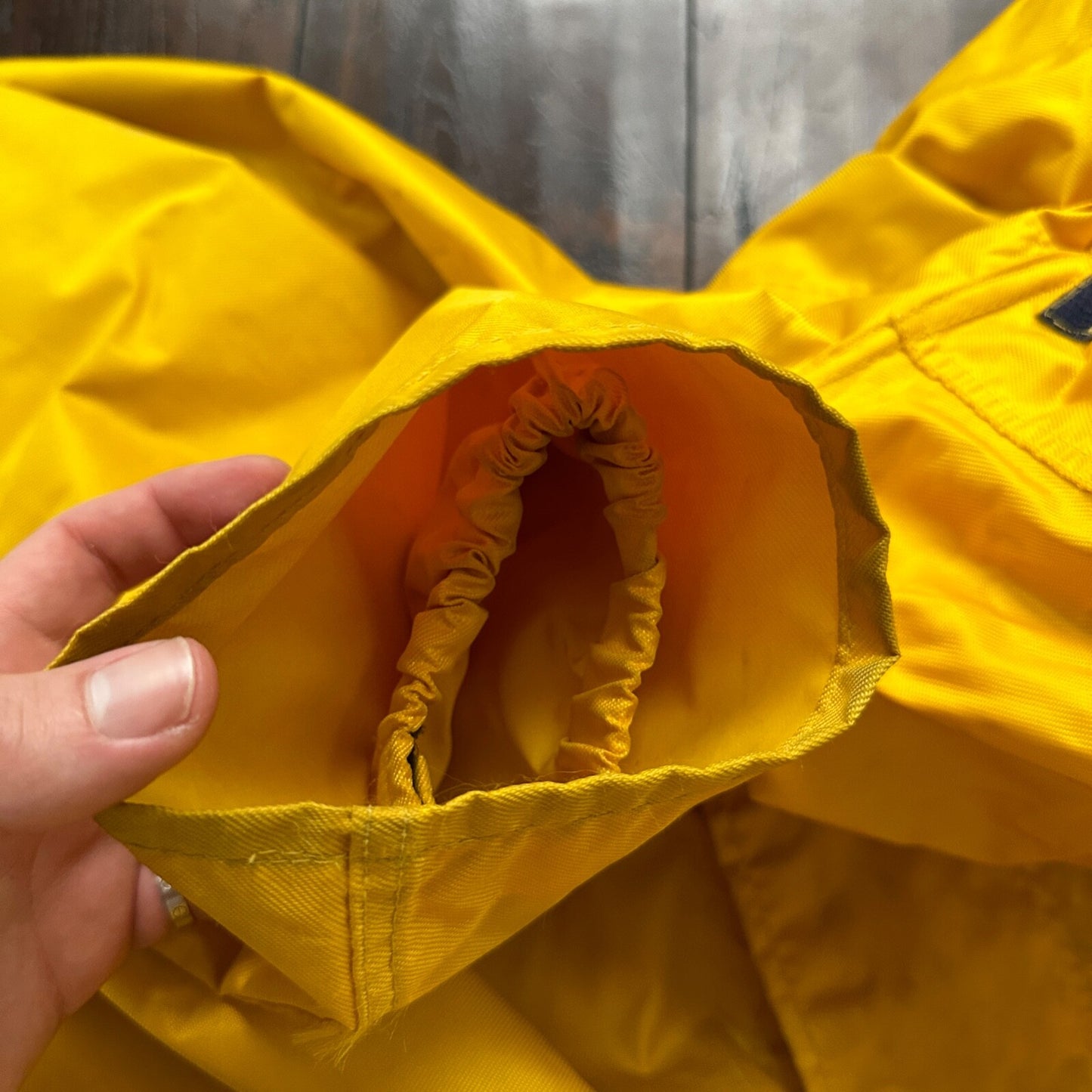 VTG Terrramar 1990s Diamond Jacket Mens Yellow XL Parka Rain Workwear