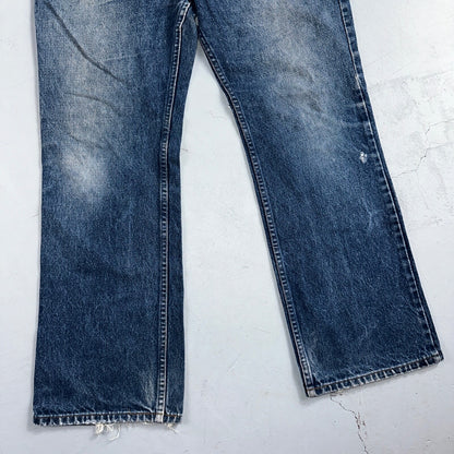 Levis 517 Vintage 80s USA Orange Tab Bootcut Flare Blue Worn Jeans Act 34x29