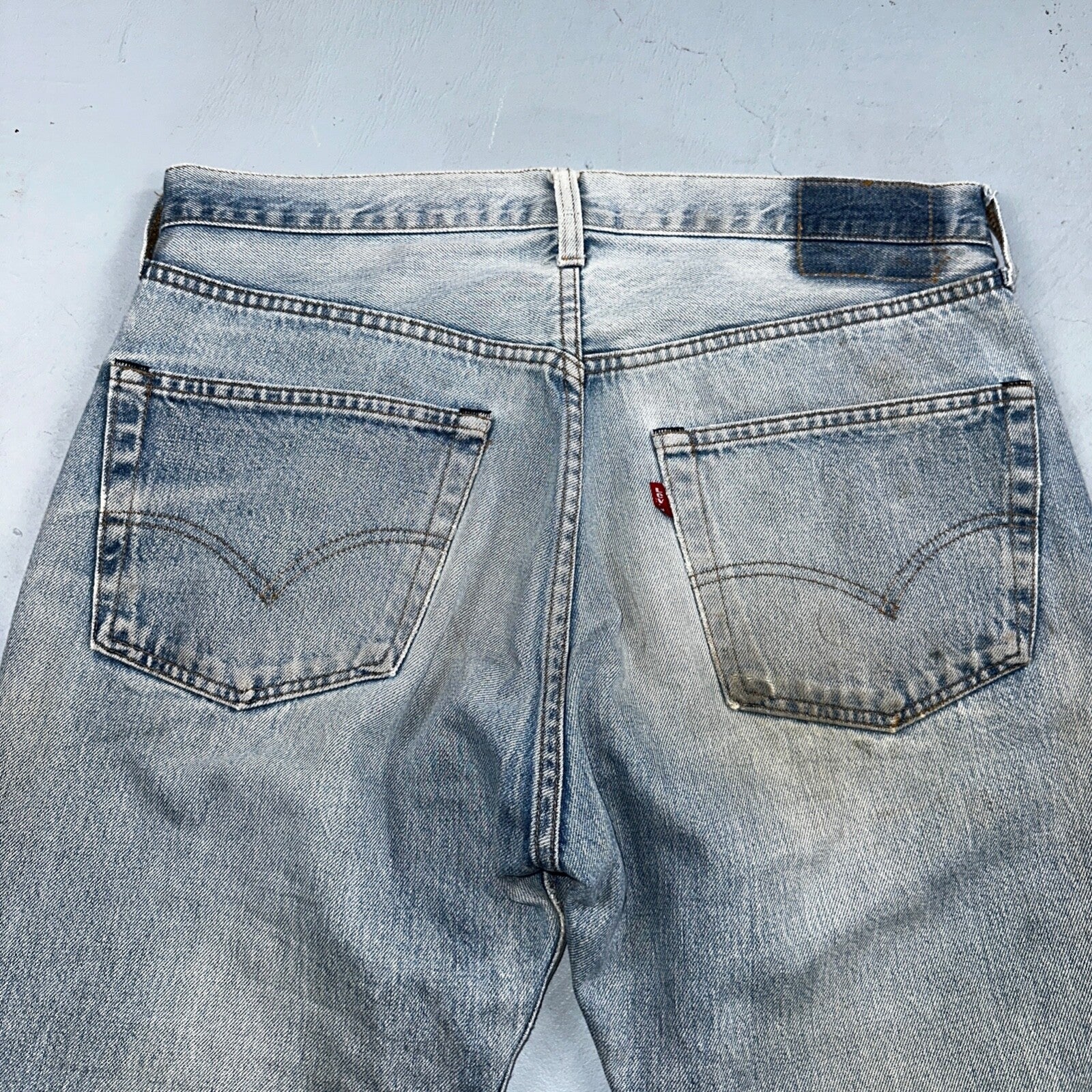 Levis 501 Vintage 80s Redline Selvedge USA XX Jeans Light Wash 36x31 Act 34x27