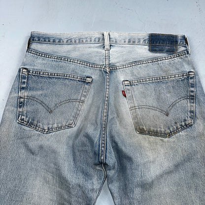 Levis 501 Vintage 80s Redline Selvedge USA XX Jeans Light Wash 36x31 Act 34x27