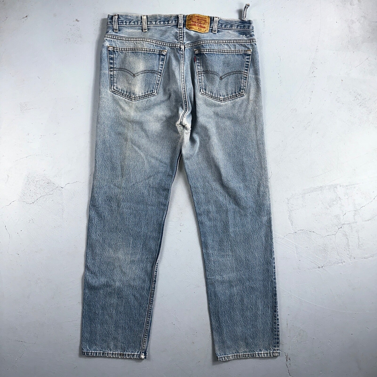Levis 501 Vintage 90s USA XX Straight Leg Jeans Blue Light Wash 40x36 Act 36x31