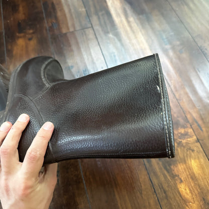 VTG Work Boots Men's 8 Brown Leather Waterproof Insulated USA Made Warm 80s