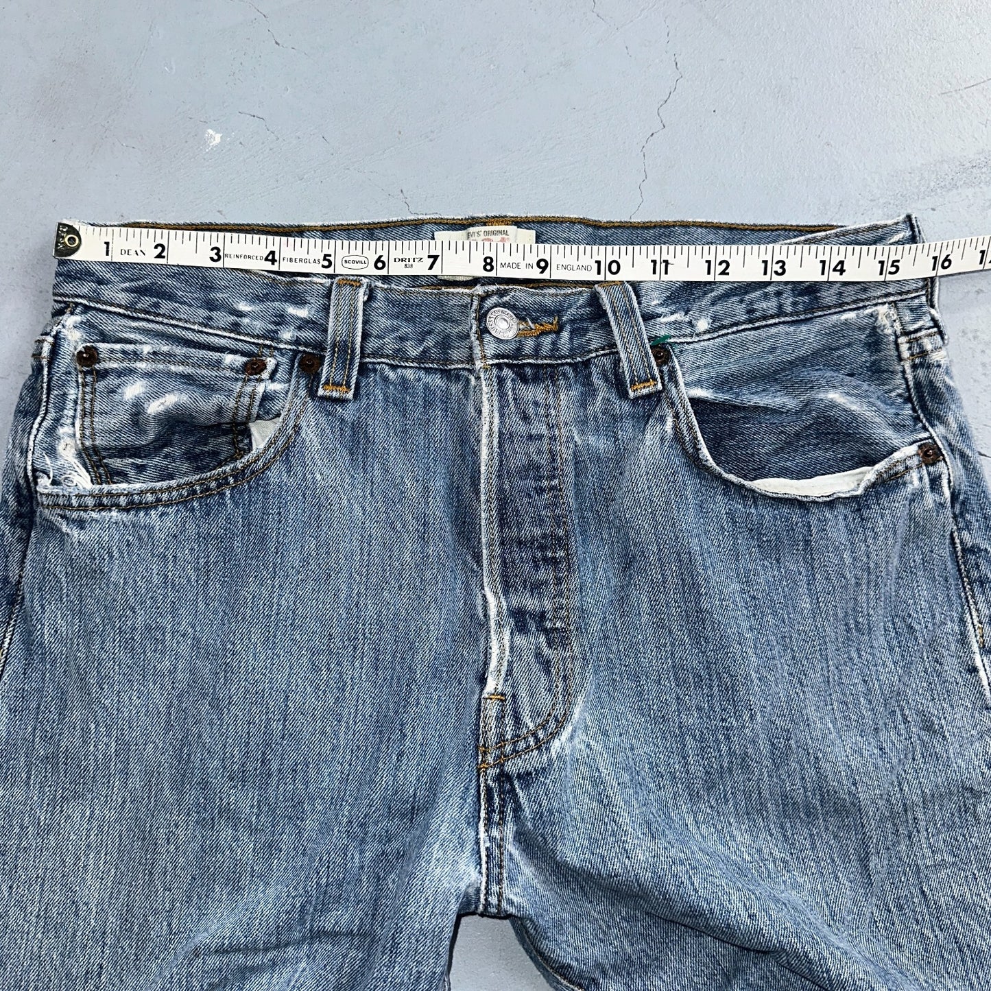 Levis 501 Vintage Y2K XX Straight Leg Jeans Blue Light Wash 33x30 Act 31x29