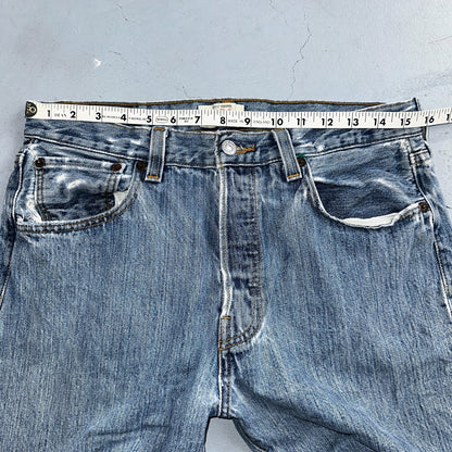 Levis 501 Vintage Y2K XX Straight Leg Jeans Blue Light Wash 33x30 Act 31x29