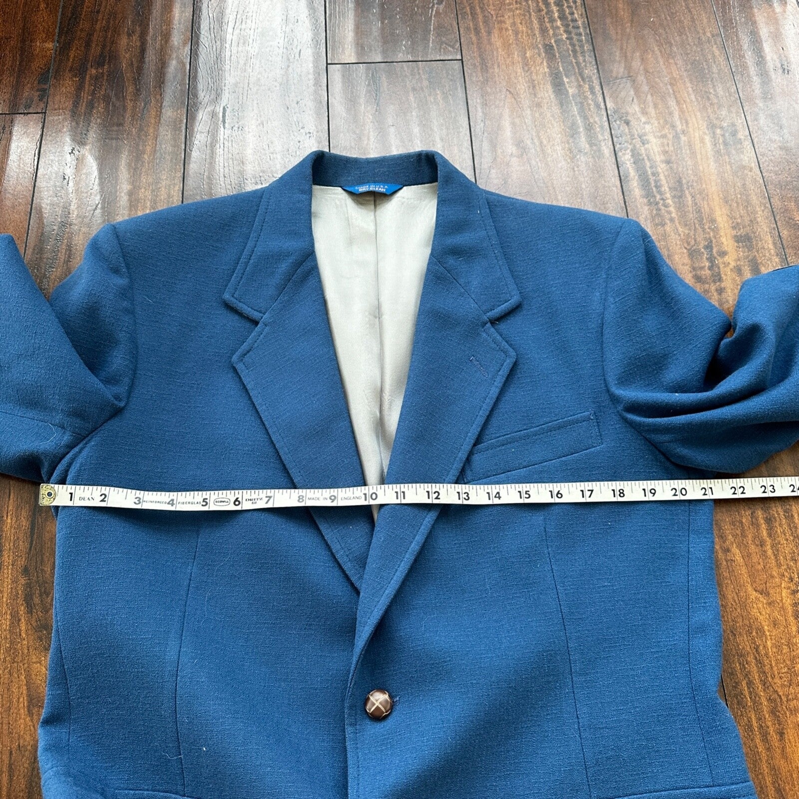 VTG Pendleton Jacket Blazer Men's 42 Blue 100% Pure Virgin Wool USA Western 70s