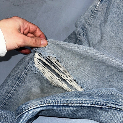 Levis 501 Vintage 90s Mexico Straight Leg Jeans 40x32 Y2K Light Wash Act 38x30