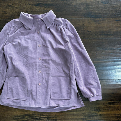 VTG Marty Gutmacker Soft Purple Button Down Shirt Disco Blouse Rockabilly 60s