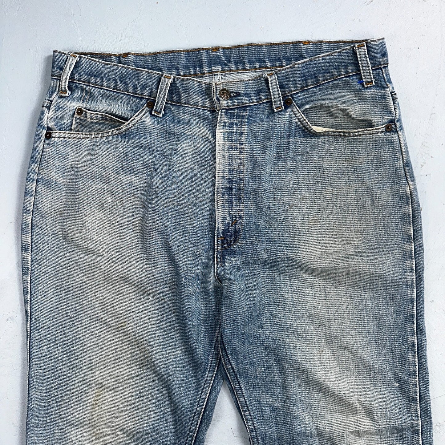 Levis 517 Vintage 80s USA Orange Tab Bootcut Flare Blue Jeans Talon Act 38x28