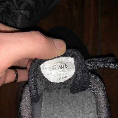 Allbirds Wool Runners WR Womens 6 US Black Gray Merino Wool Casual Shoes Running