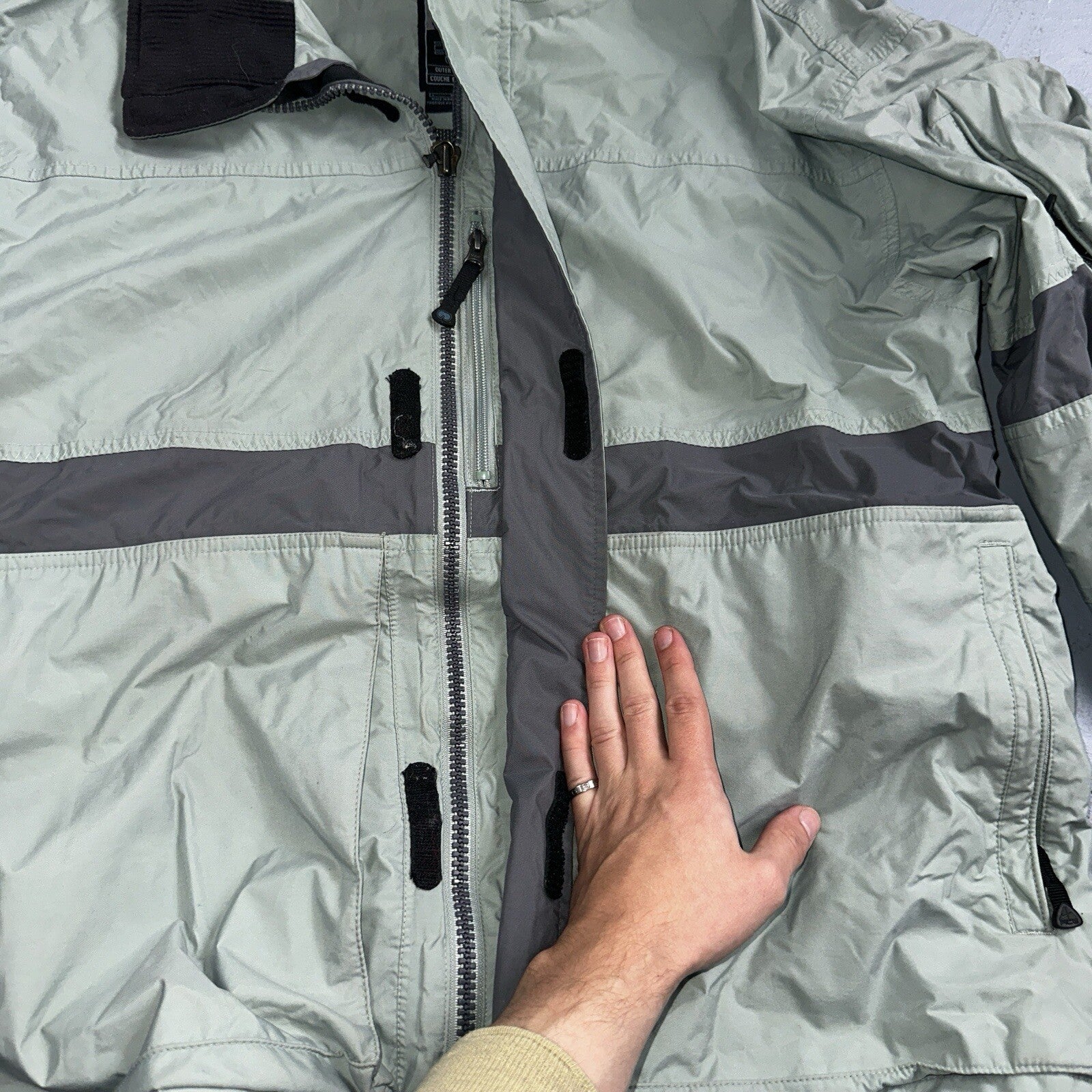 Nike VTG ACG Rain Jacket Storm Fit Anorak 90s Teal Hiking Ski Snowboard 3 Large