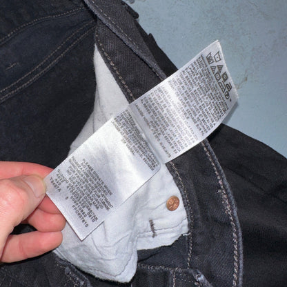 Levis 501 Vintage Y2K Mexico XX Straight Leg Jeans Black Dark Wash 38x30