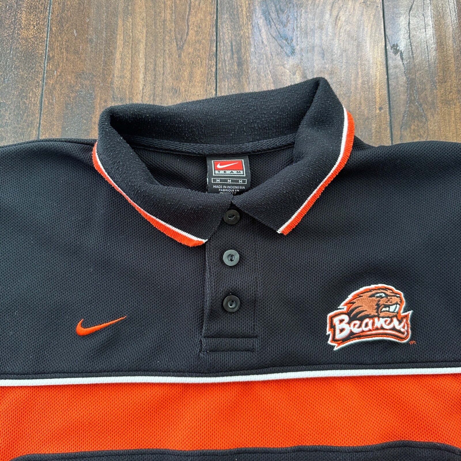 OSU Oregon State University Beavers Vintage T Shirt Nike Polo Dri Fit Golf