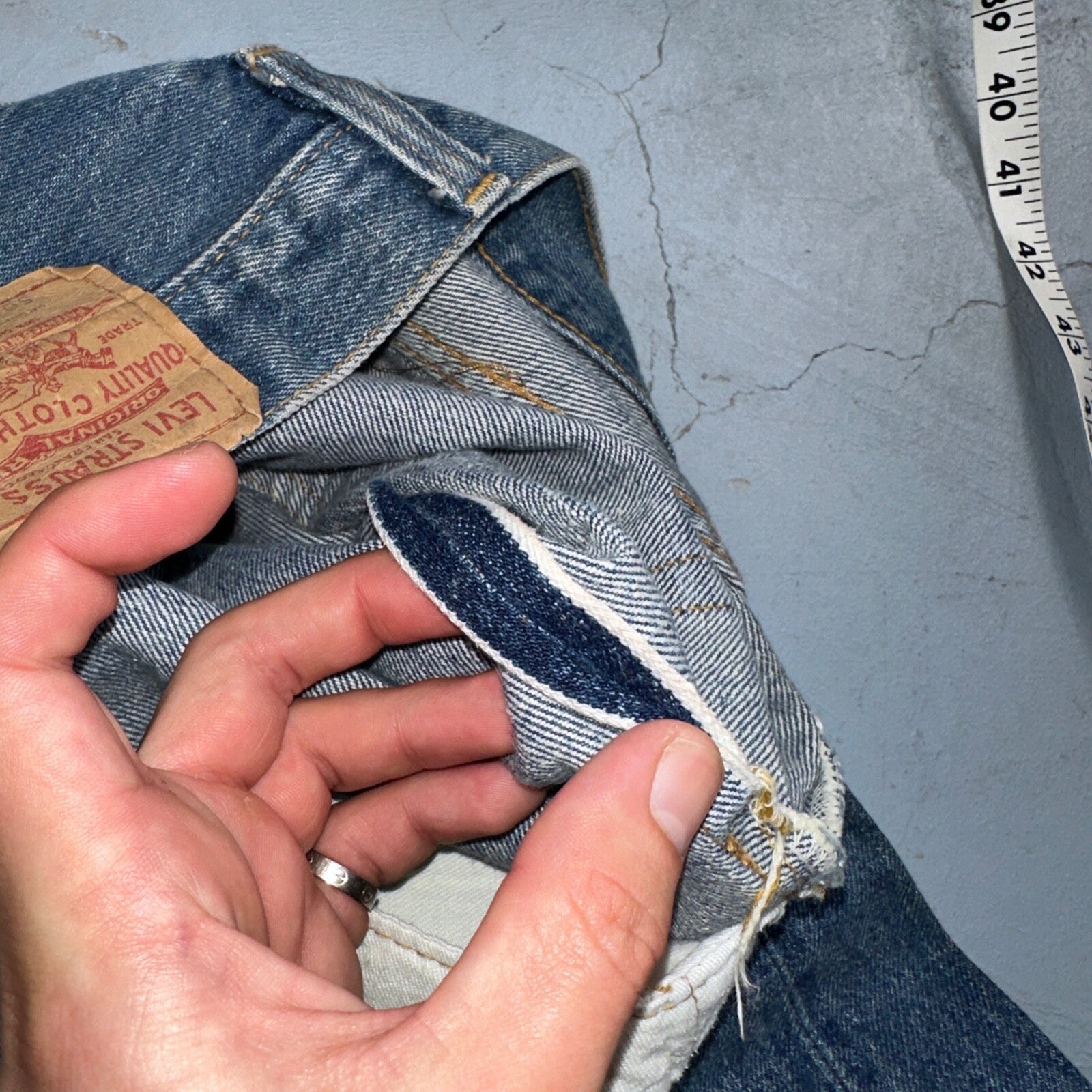 Levis 501 VTG 70s SS Redline Selvedge Jeans XX Altered Skinny Capri Act 27x25